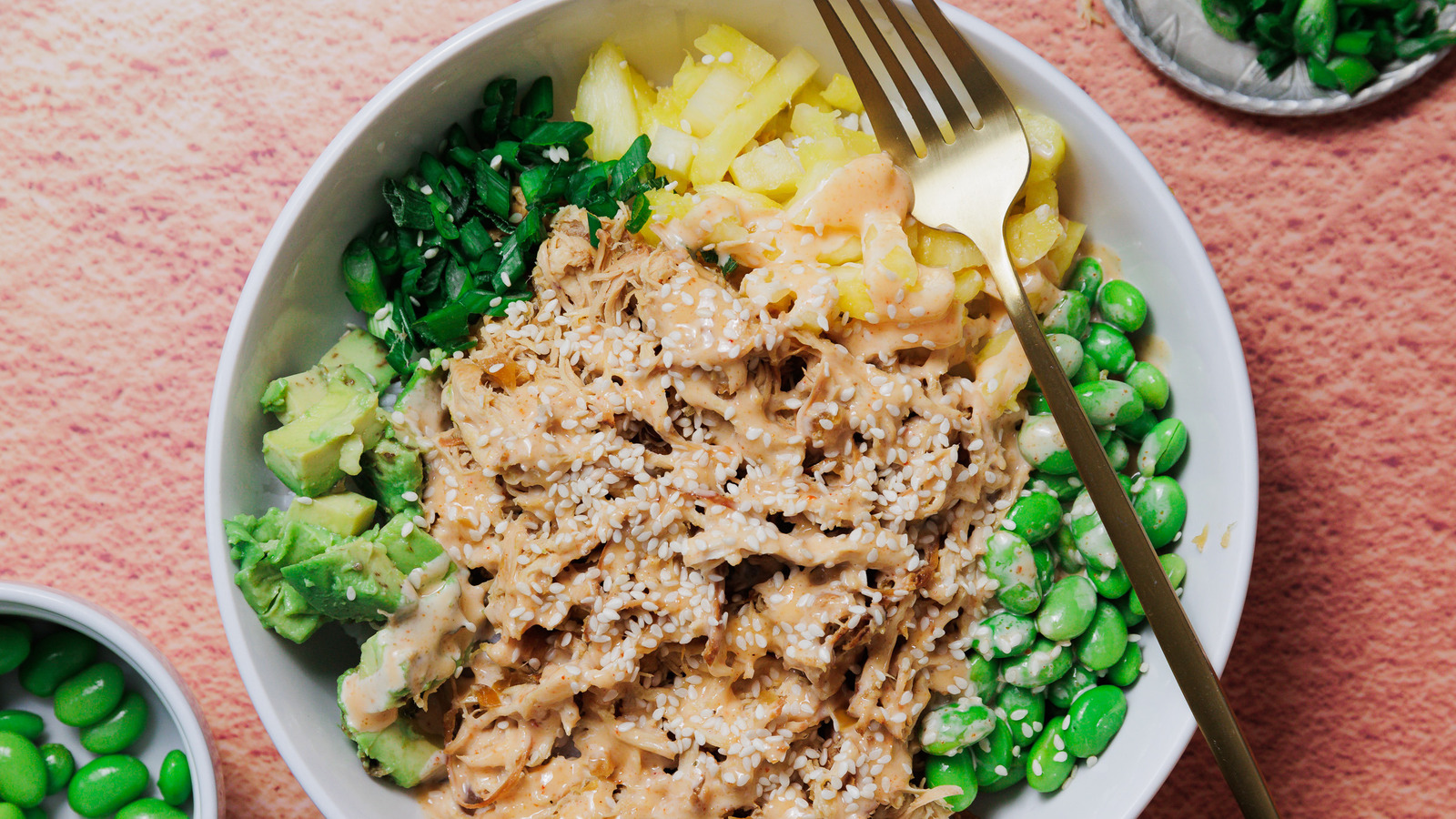 Crockpot Recette de bol de poulet râpé hawaïen